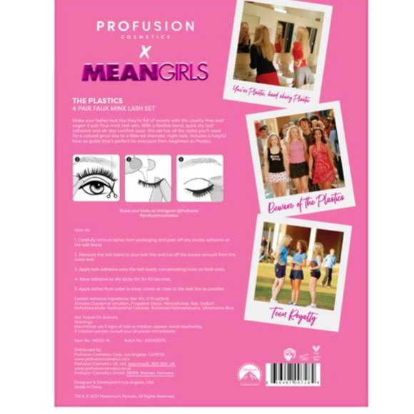 Profusion Cosmetics Mean Girls The Plastics ~ 4 Pair Lash Set *LIMITED EDITION* - Picture 3 of 3